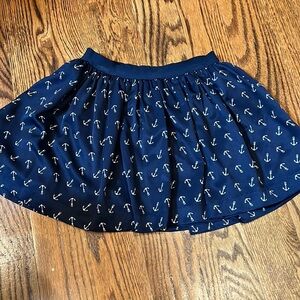 Ralph Lauren girls navy skirt with white anchors size Small (7) NWOT